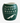 Dark green ceramic shot glass with Natural History Museum logo