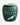 Dark green ceramic shot glass with Natural History Museum logo