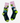 Navy crew socks with a pink sky, green trees and blue Ice Age animals, lettered La Brea Tar Pits